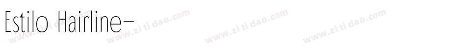 Estilo Hairline字体转换